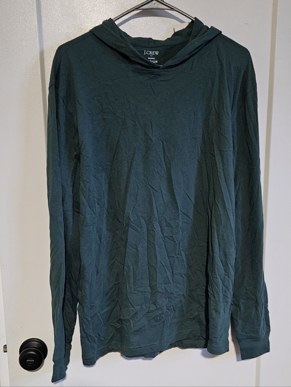 NWT J. Crew Long-Sleeve Washed Jersey Hoodie
